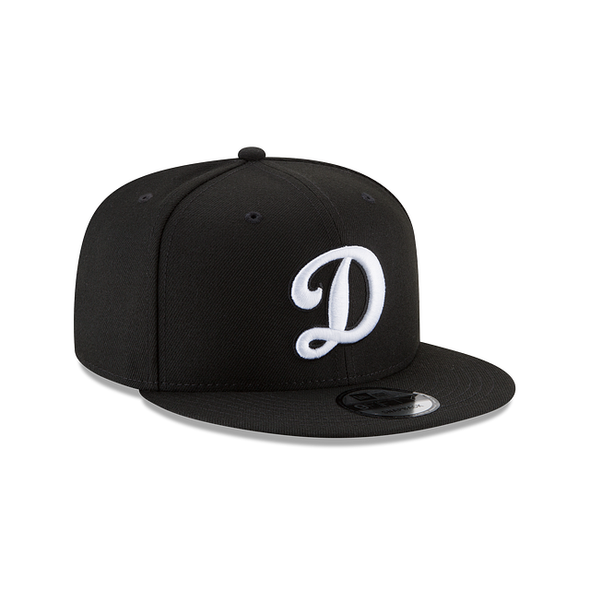 Los Angeles Dodgers D Black on White 9Fifty Snapback
