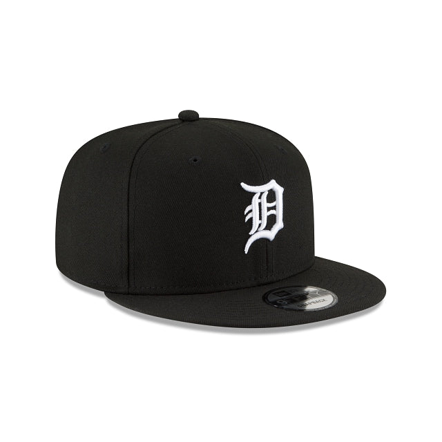 Detroit Tigers Black on White MLB 2022 Basic 9Fifty Snapback