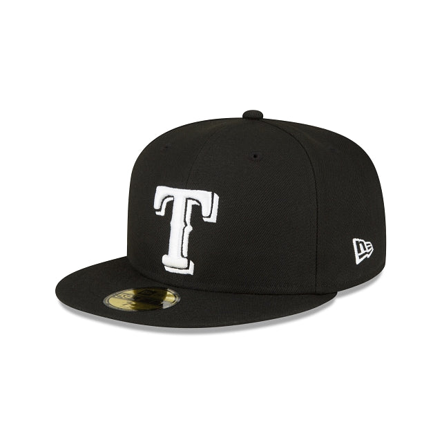 Texas Rangers Black White 1995 All Star Game Side Patch 59Fifty Fitted ...