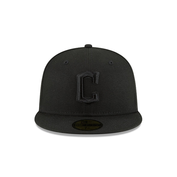 Cleveland Guardians MLB Basic Black on Black 59Fifty Fitted Hat