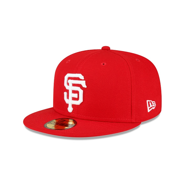 San Francisco Giants Scarlet Red White 2010 WS Side Patch 59Fifty Fitted