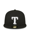 Texas Rangers Black White 1995 All Star Game Side Patch 59Fifty Fitted