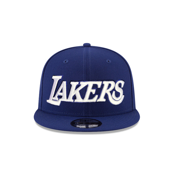 Los Angeles Lakers Royal Blue on White Script 9Fifty Snapback