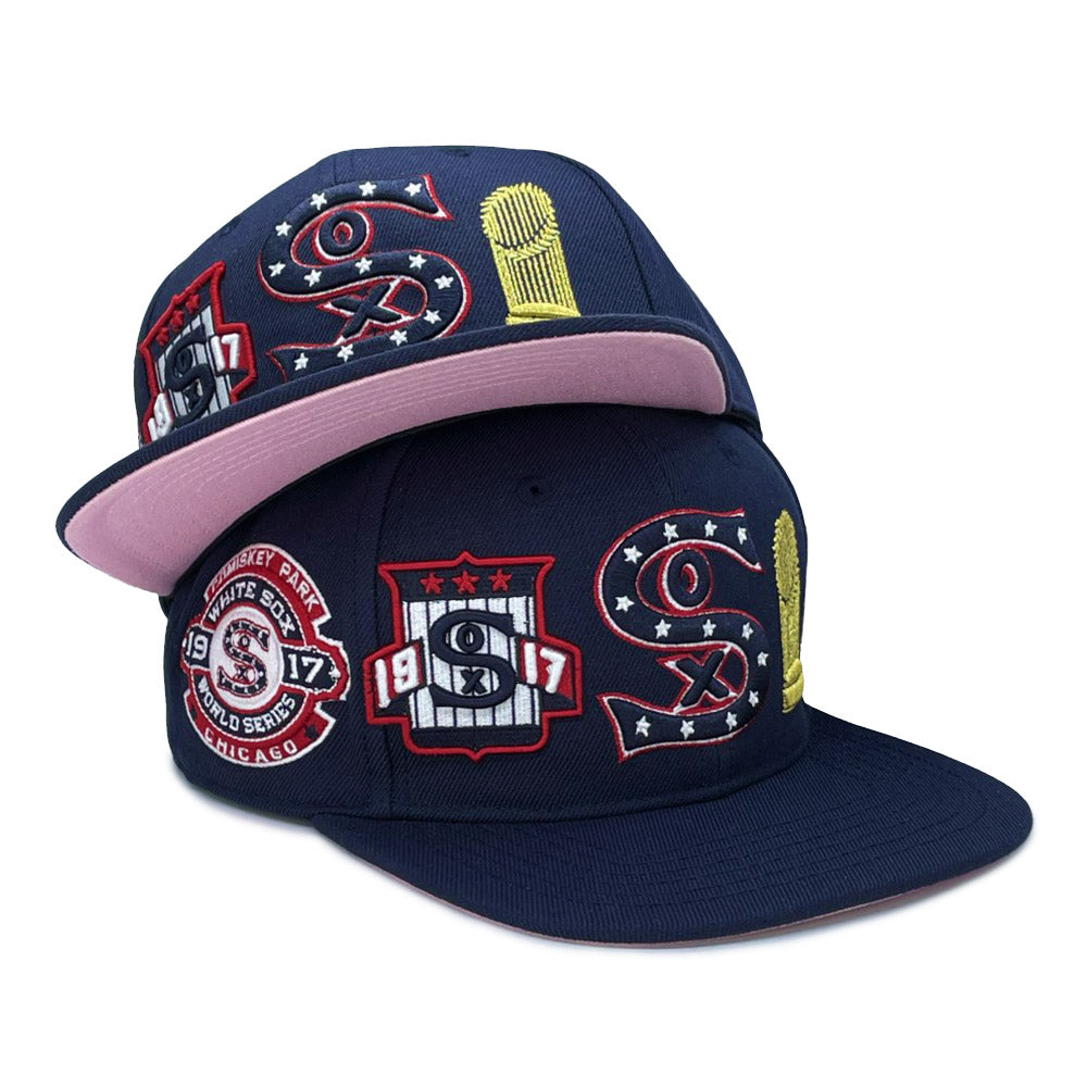 Pro Standard Chicago White Sox Retro City Double Front Snapback Hat (Navy)