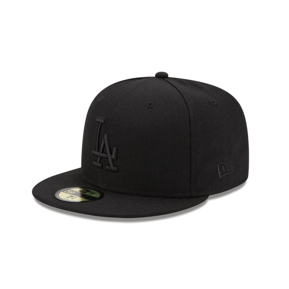 Los Angeles Dodgers MLB Basic Black on Black 59Fifty Fitted Hat