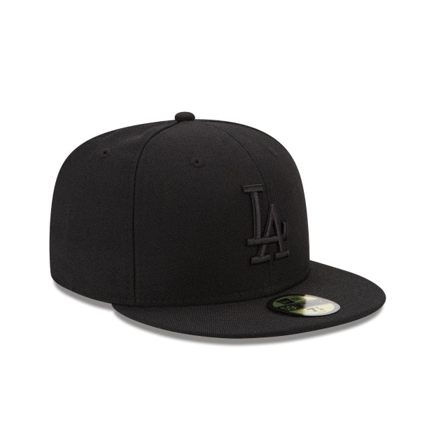 Los Angeles Dodgers MLB Basic Black On Black 59Fifty Fitted Hat