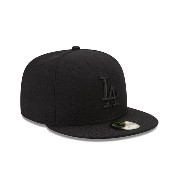 Los Angeles Dodgers MLB Basic Black on Black 59Fifty Fitted Hat