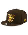Las Vegas Raiders Walnut Brown Gold 9Fifty Snapback
