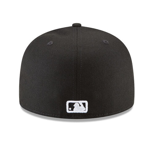 New York Yankees MLB Basic Black on White 59Fifty Fitted Hat