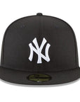 New York Yankees MLB Basic Black on White 59Fifty Fitted Hat