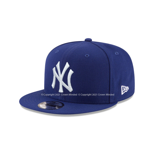 New York Yankees Royal Blue on White 9Fifty Snapback